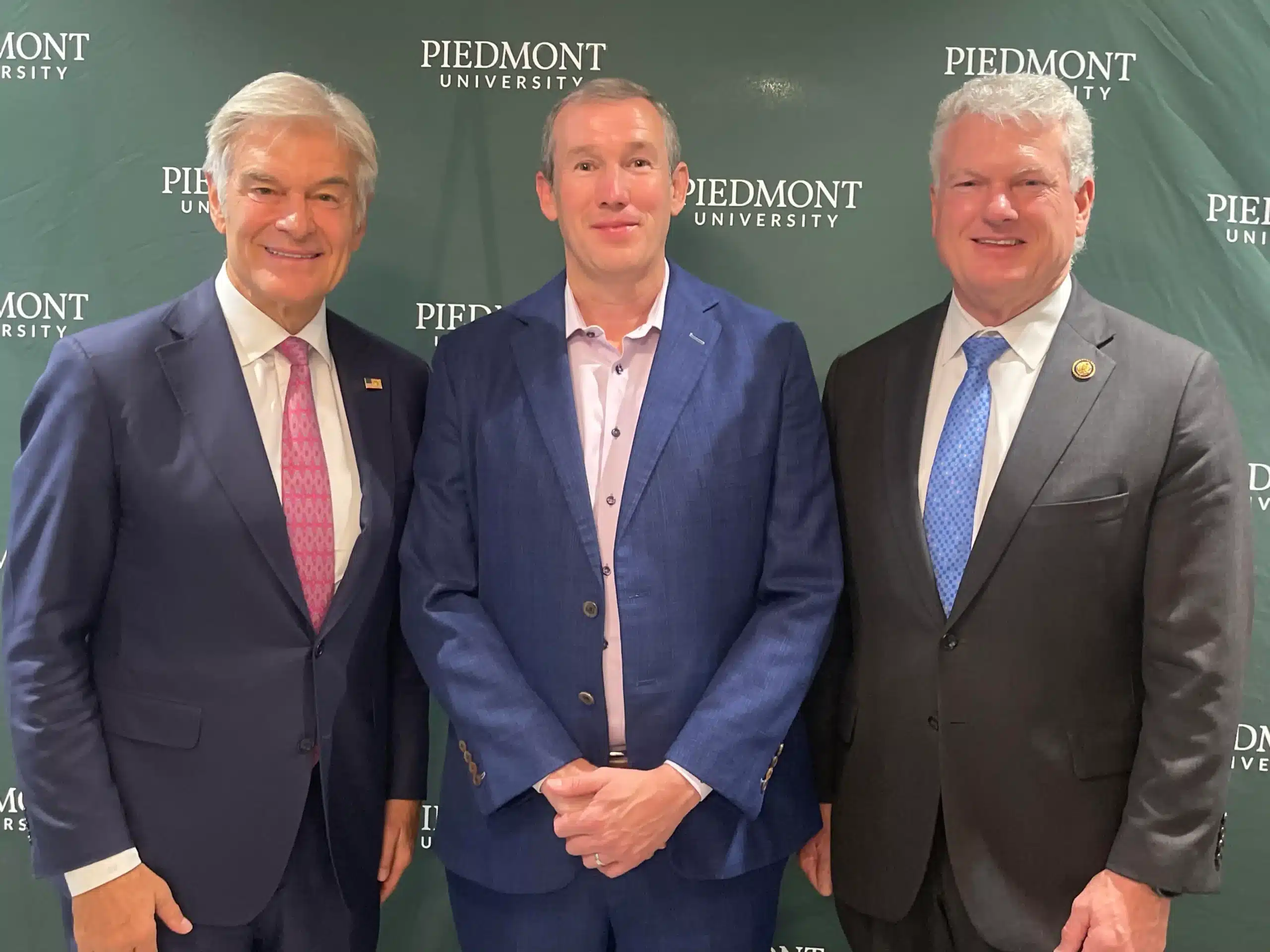 Michael Boblitz with CMS Administrator Dr. Mehmet Oz and U.S. Representative Mike Collins discussing proposed Medicare physician payment cuts.